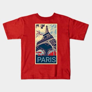 Paris in Shepard Fairey style Kids T-Shirt